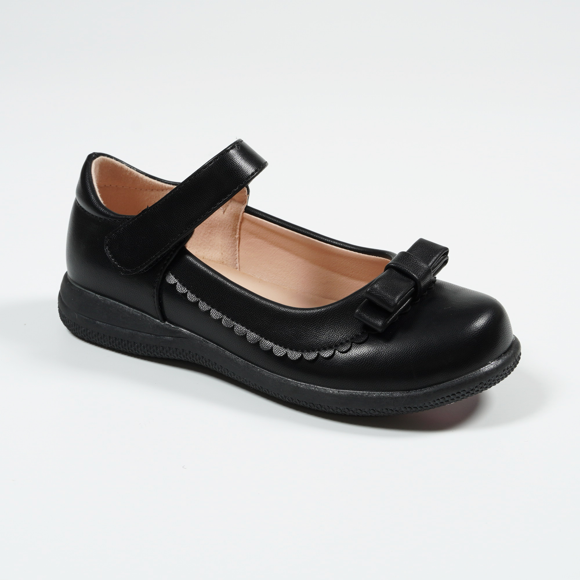 Black-Princess-single-Shoe-Bow-School-etiquette-perform-children's-shoes-HSA7002-5