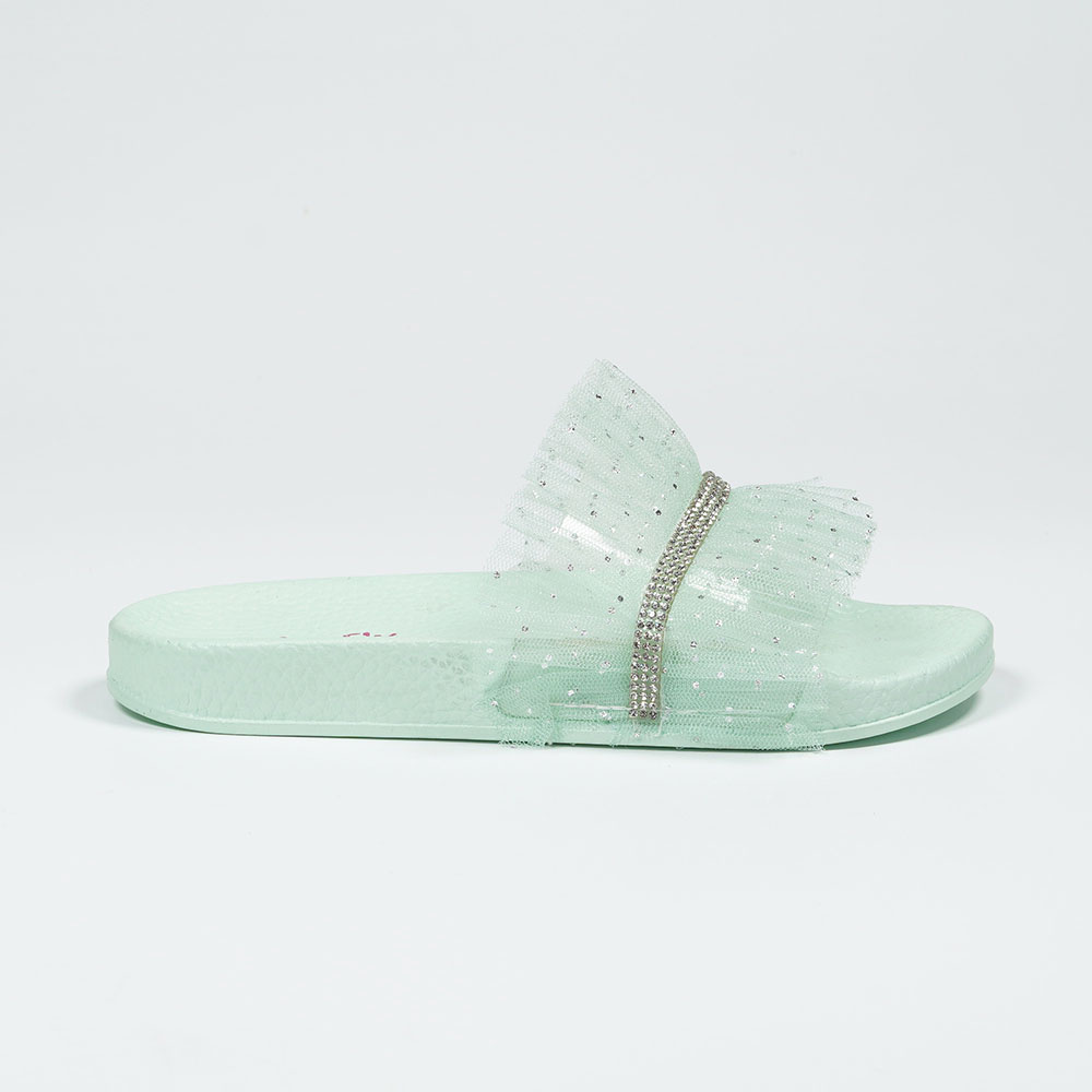 Nikoofly Women's Translucent Chiffon Shiny Light <a href='/casual-slippers/'>Casual Slippers</a> Yidaxing Shantou Wholesale OEM <a href='/shoes/'>shoes</a>