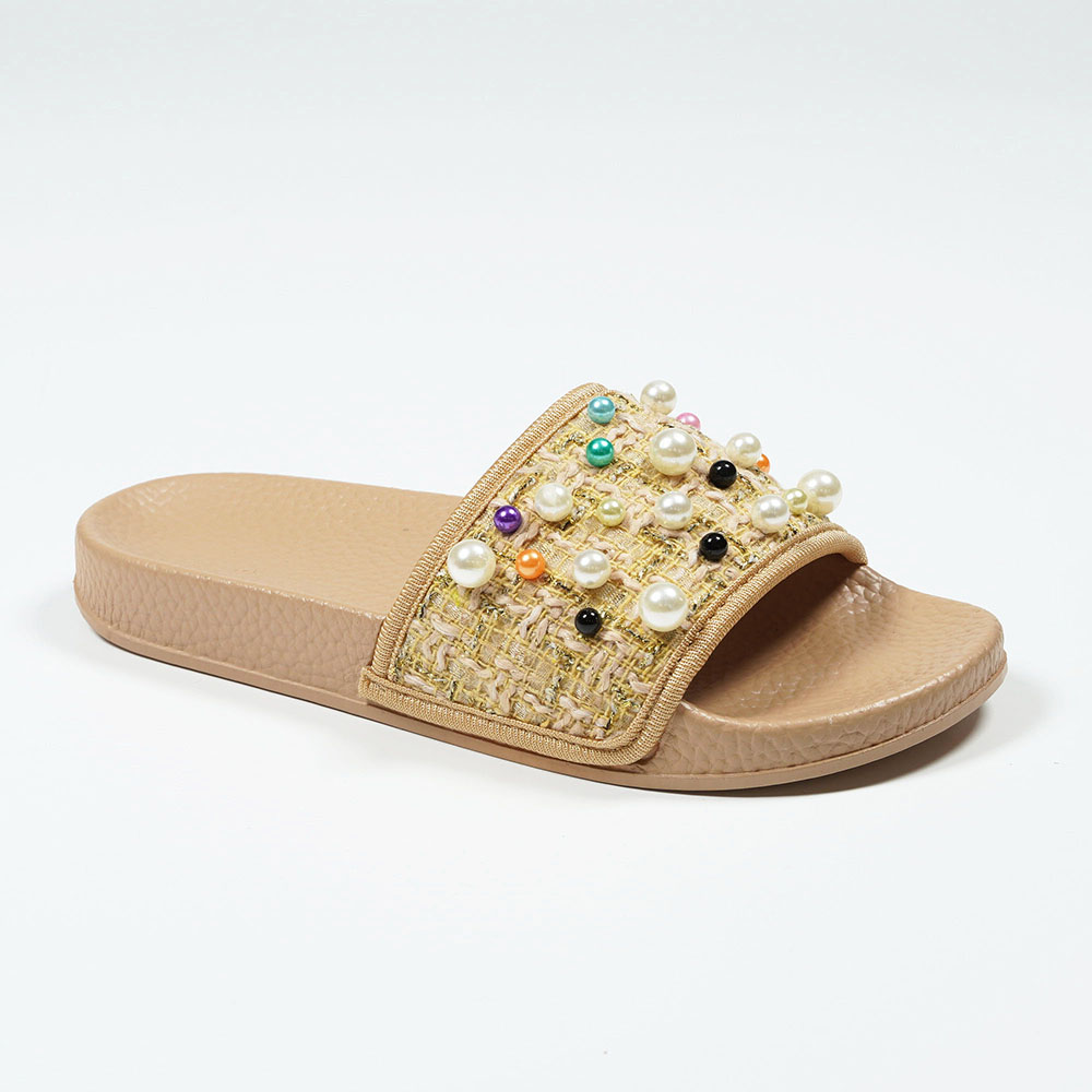 Colorful-Pearl-Decorative-Indoor-Bedroom-Flat-Slippers-For-Women-NMD8010C-4-tan