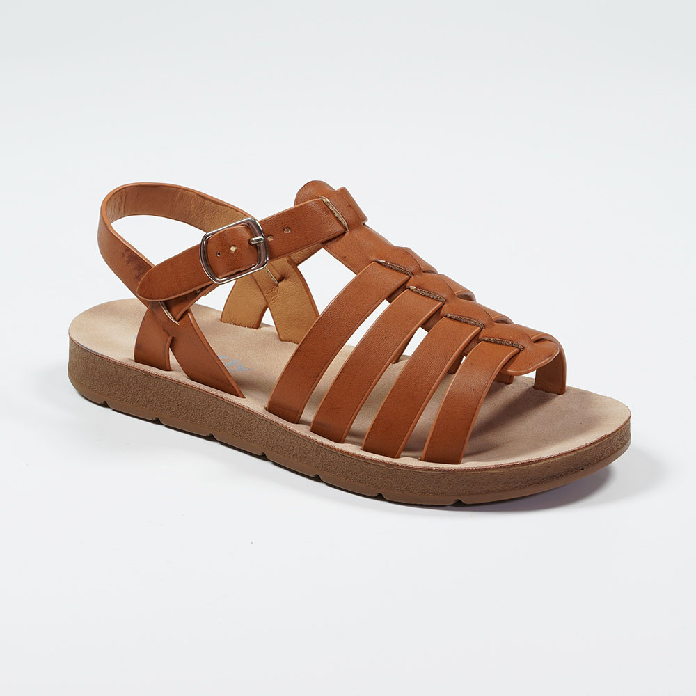 Boys-and-Girls-Minimalist-Hook-and-loop-Fastener-Gladiator-Sandals-Nikoofly-Wholesale-Footwear-WS3905D-5-brown