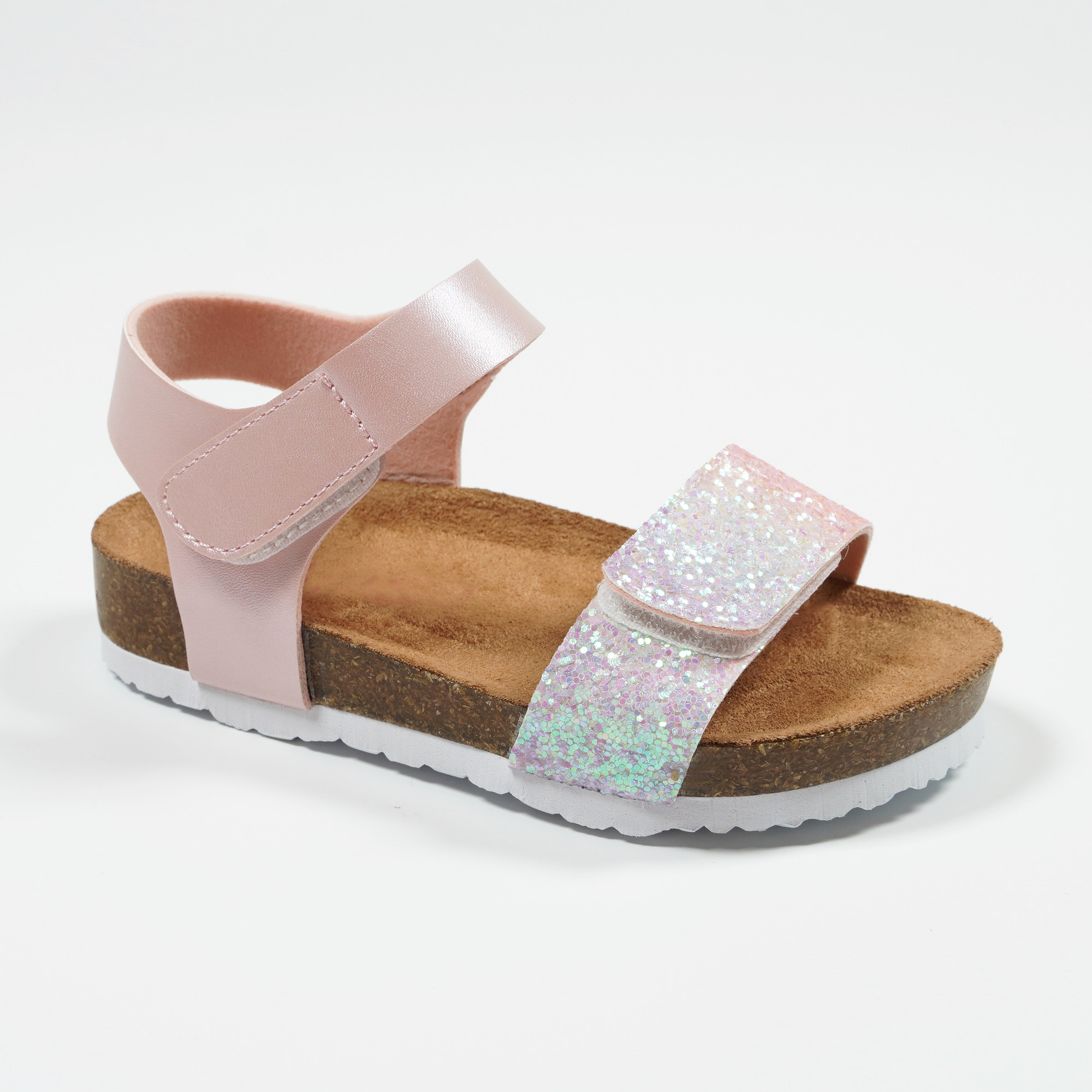 Pastel-Color-Glitter-Velcro-Sandals-Summer-Casual-Kids-Shoes-YDX007AN-4-pearl-pink