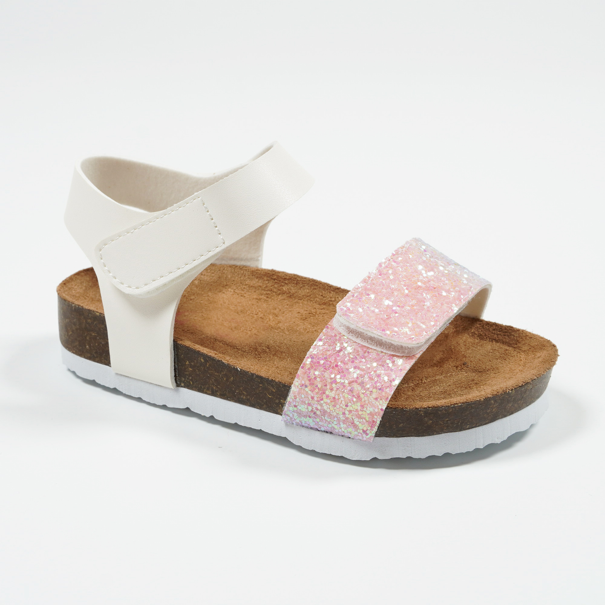 Pastel-Color-Glitter-Velcro-Sandals-Summer-Casual-Kids-Shoes-YDX007AN-4-white