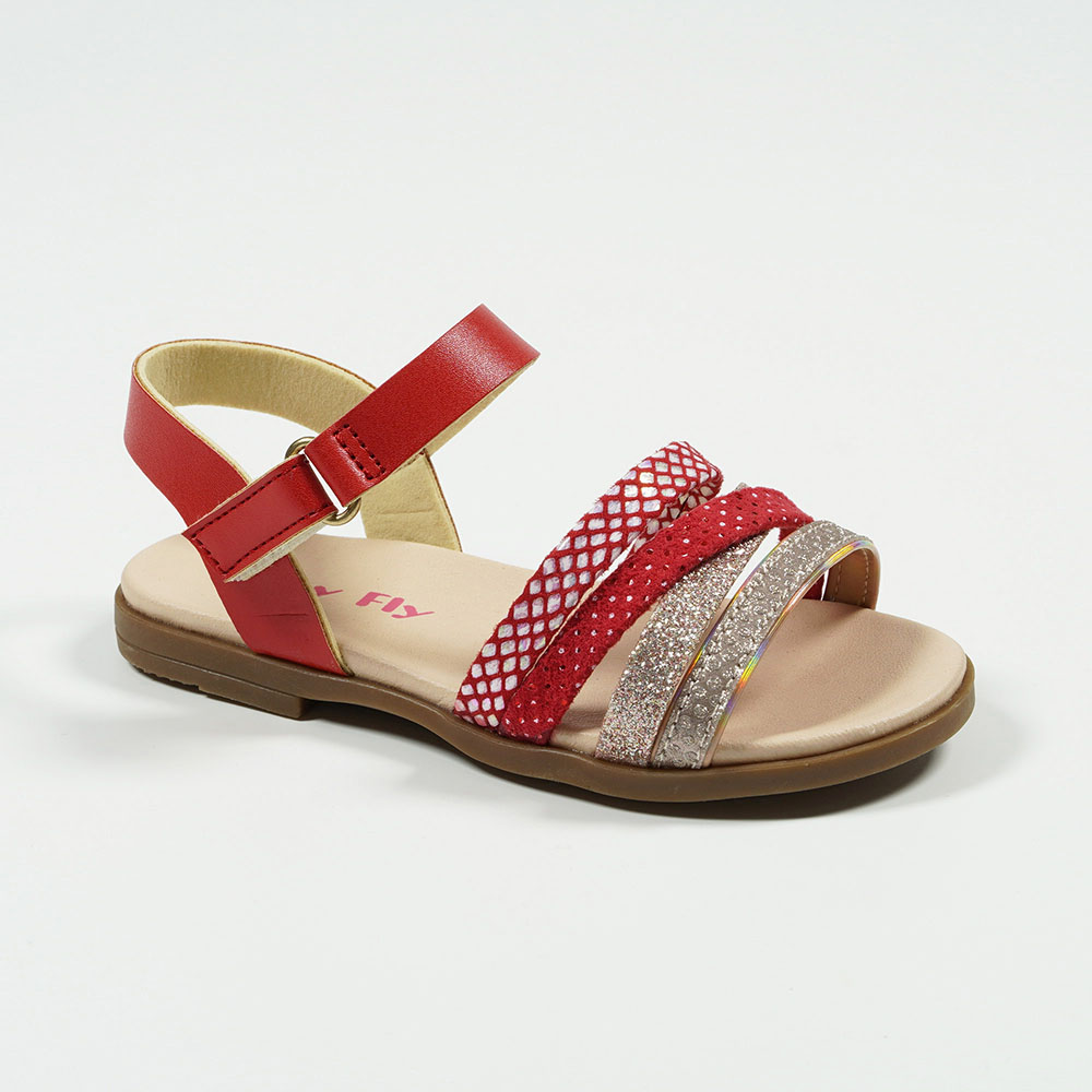 Shiny-Glitter-Cross-Strap-Design-Girls-Sandals-Children-Flat-Shoes-YDX5285-1-red