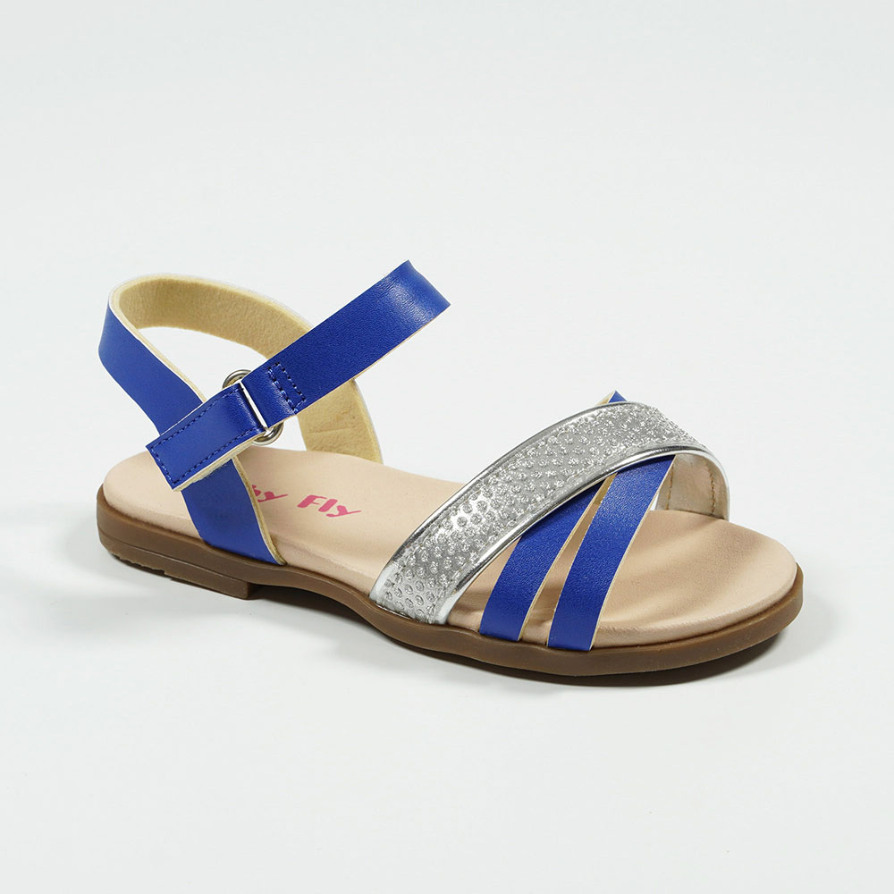 Girls-Outdoor-Leisure-Glitter-Cross-Strap-Non-slip-Soled-Sandals-YDX5285-2-blue