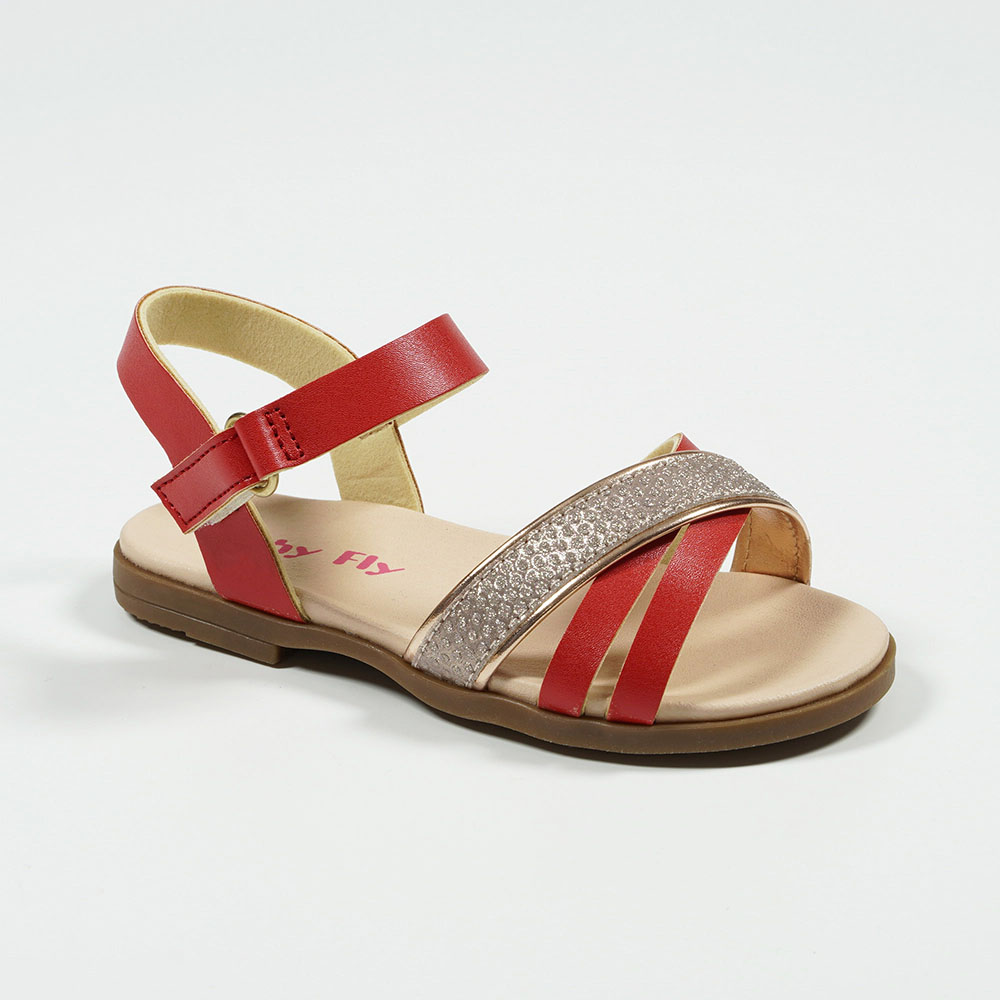 Girls-Outdoor-Leisure-Glitter-Cross-Strap-Non-slip-Soled-Sandals-YDX5285-2-red