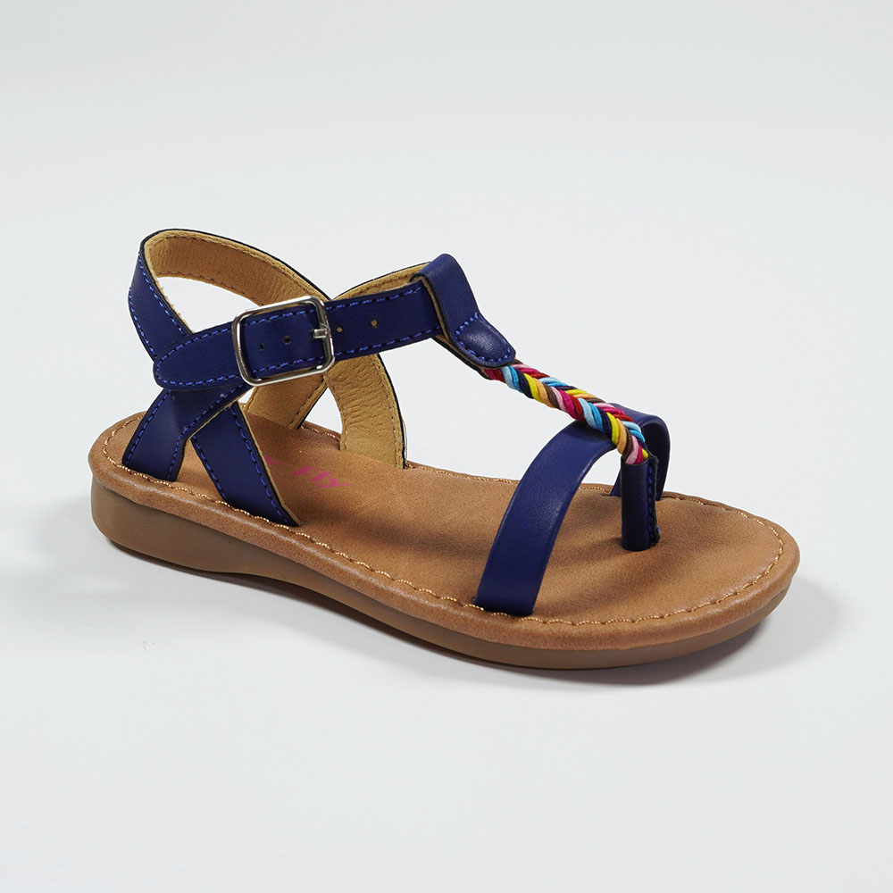 Nikoofly-Outdoor-Casual-T-Strap-Leather-Sandals-for-Girls-YDX701AQ-2-blue