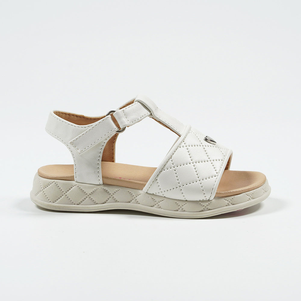 Summer Breathable Open Toe Heart <a href='/sandals/'>Sandals</a> Plaid Embossed Princess Sandals