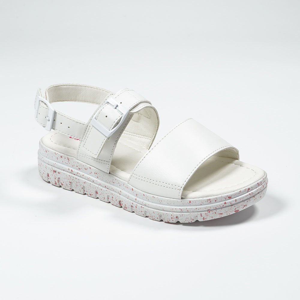 Girls'-Inkjet-Thick-Outsole-Casual-Sandals-Adjustable-Buckle-YDXZ395B-1-white