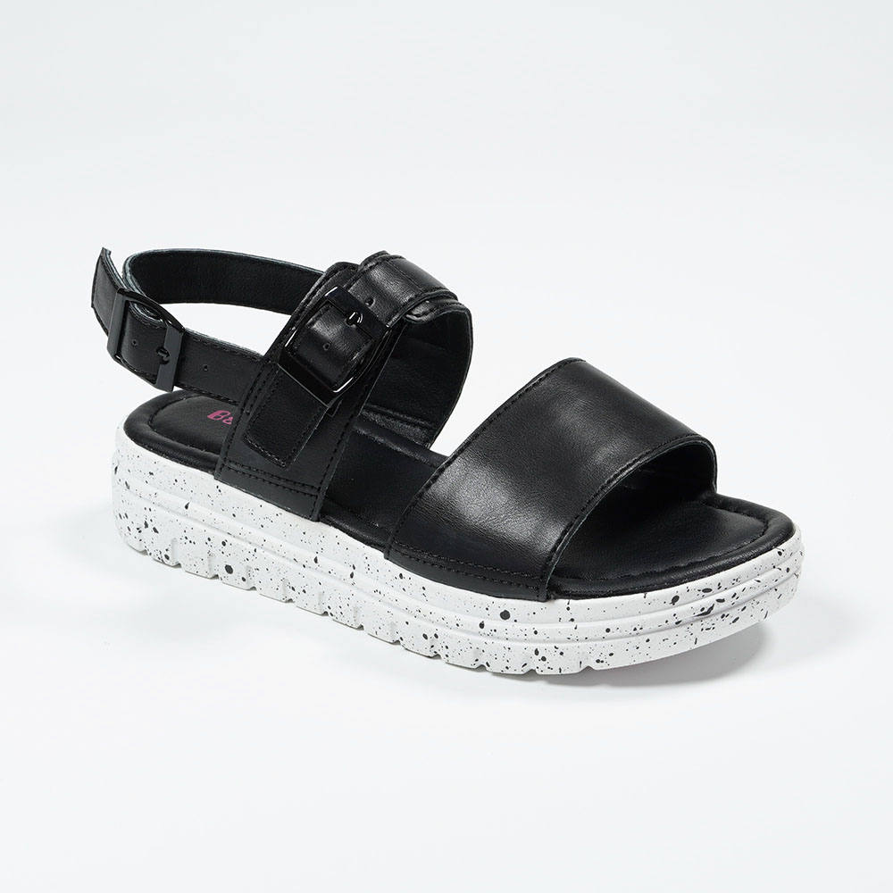 Girls'-Inkjet-Thick-Outsole-Casual-Sandals-Adjustable-Buckle-YDXZ395B-1-black