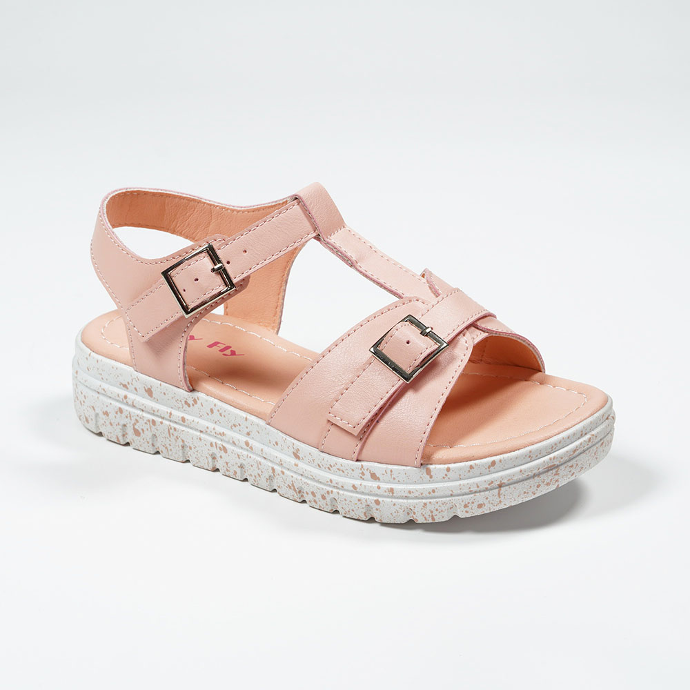 Solid-Color-Upper-Adjustable-Buckle-Fashion-Athletic-Style-Sandal-Shoes-for-Girls-YDXZ395B-3-pink