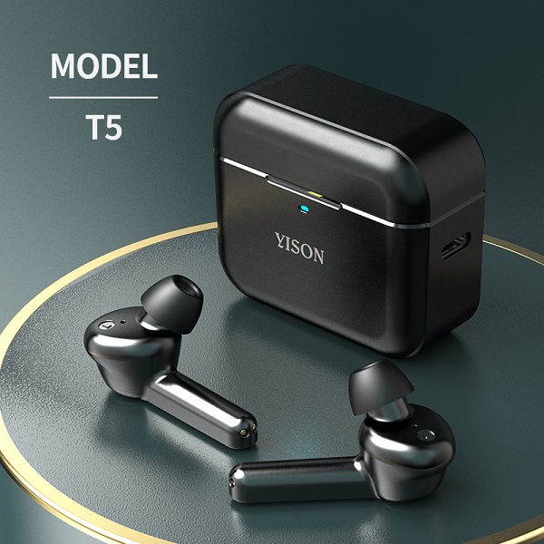 Wholesale YISON T5 TWS wireless headphones earbud 5.0 version with waterproof