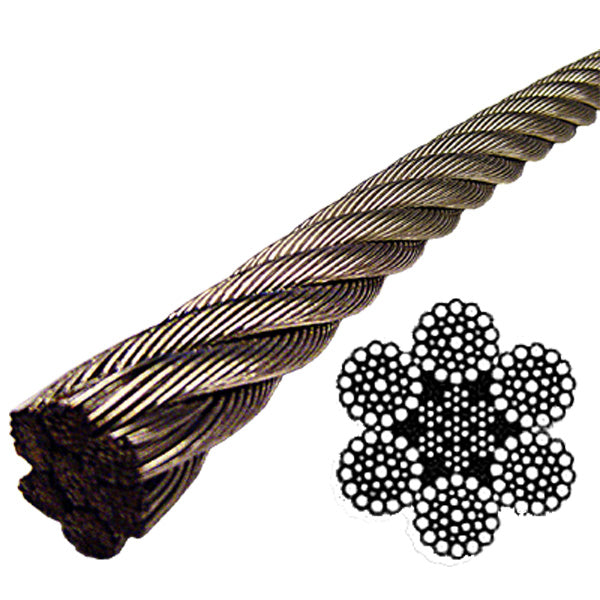 Steel Wire rope Dyform 8 / 8-PI, right hand lay - Certex UK