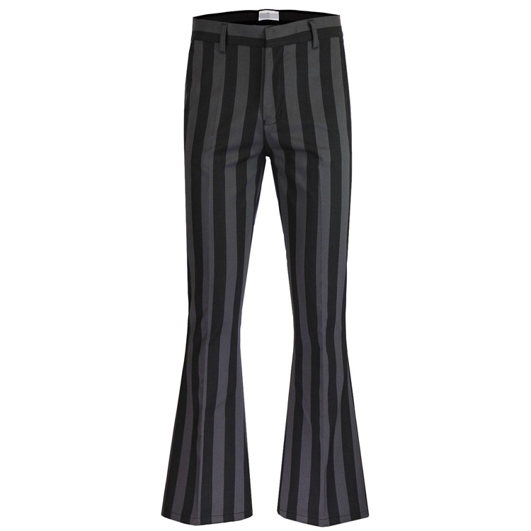 Effortless Men Fashion Stripe <a href='/bellbottom/'>Bellbottom</a> Trousers