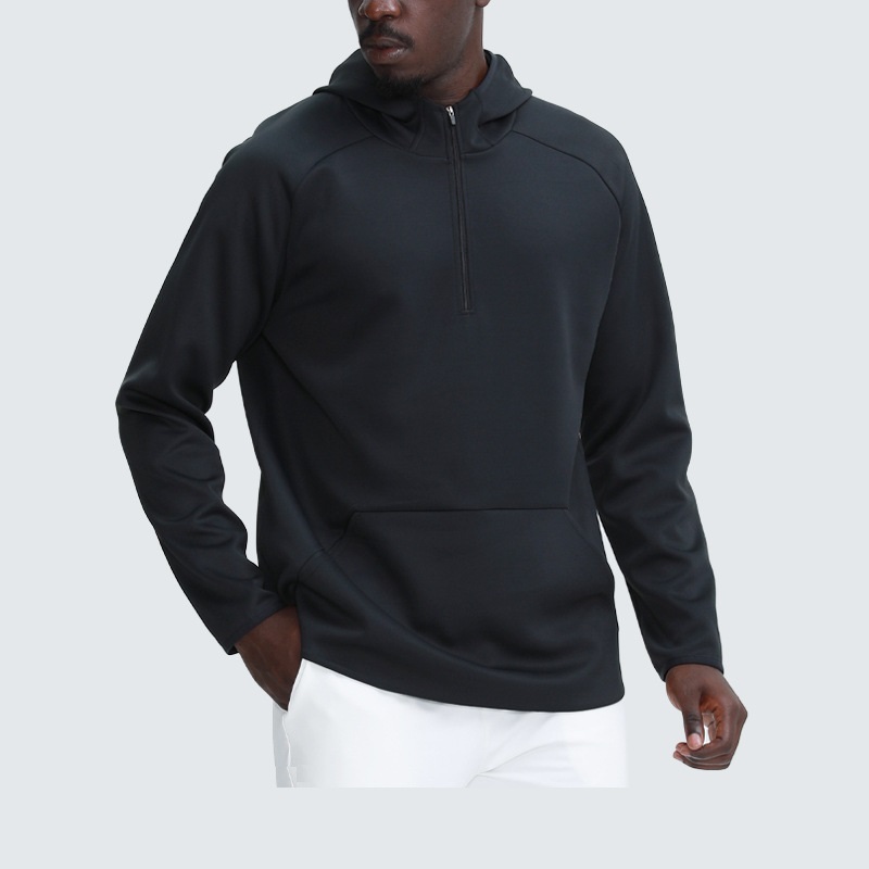 Sports sweater loose <a href='/casual/'>casual</a> hoodie sports top men's half zipper sweater