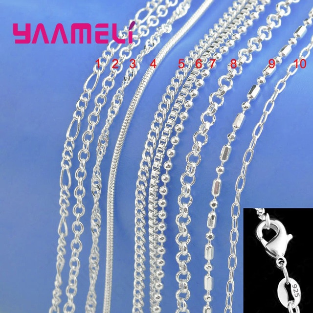 Mireval Sterling Silver Spiga Chain Necklace Collection 16-30 Jewelry Men