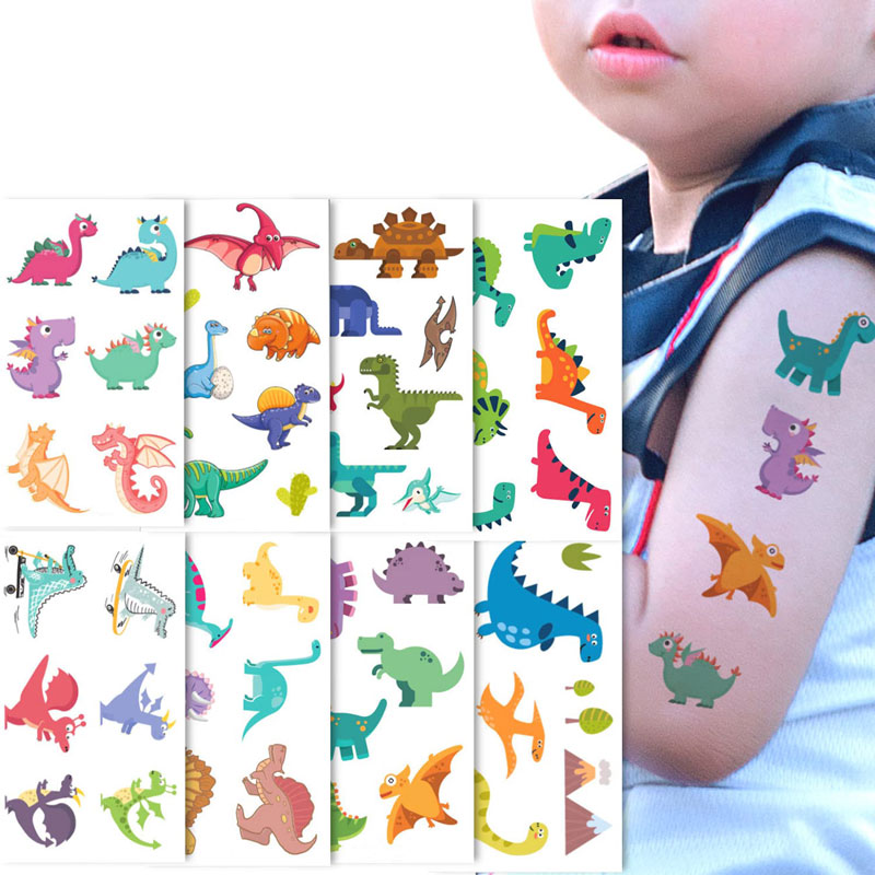 Order Directly from the Factory: Kawaii Dinosaur Animal Temporary Tattoos for Kids