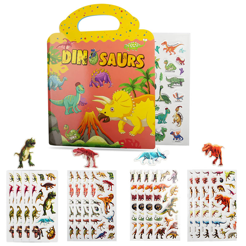 Get Creative with Our Dinosaur Sticker Book - Factory Direct Removable, Reusable Fun for Kids