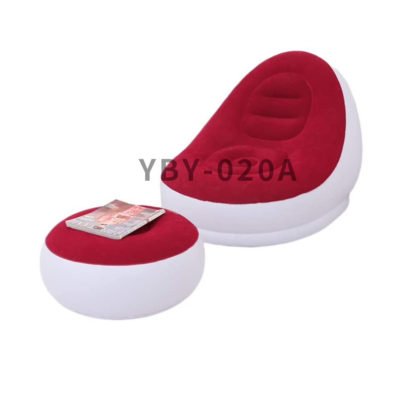 Shop from the Source: Get Comfortable with YBY-020A Red <a href='/inflatable-sofa/'>Inflatable Sofa</a> and Foot Mat Directly from the Manufacturer