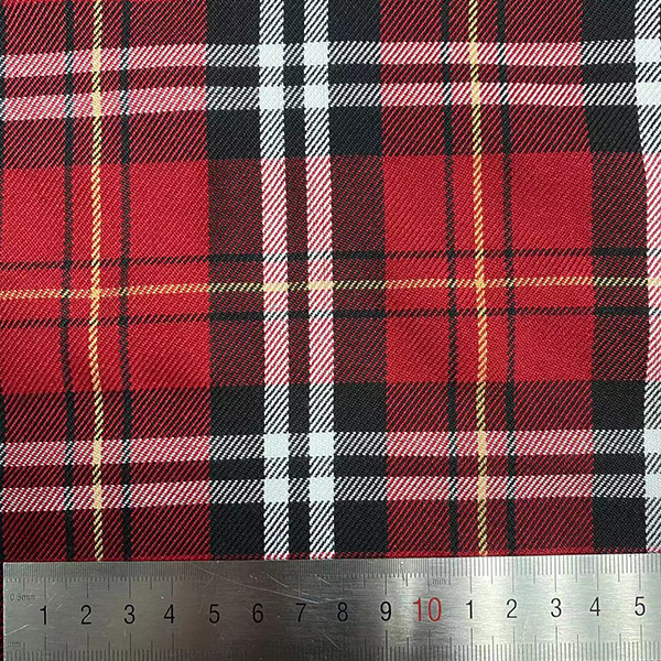 Shop Factory Direct: Red Checked School Skirt Uniforms Fabric Yarn Dyed