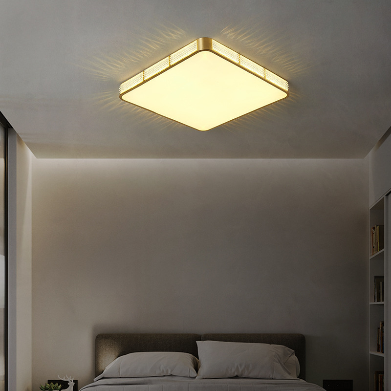 Factory Direct: Acrylic Square Led Brass <a href='/ceiling/'>Ceiling</a> Lamp - Luxury Decorative Lighting