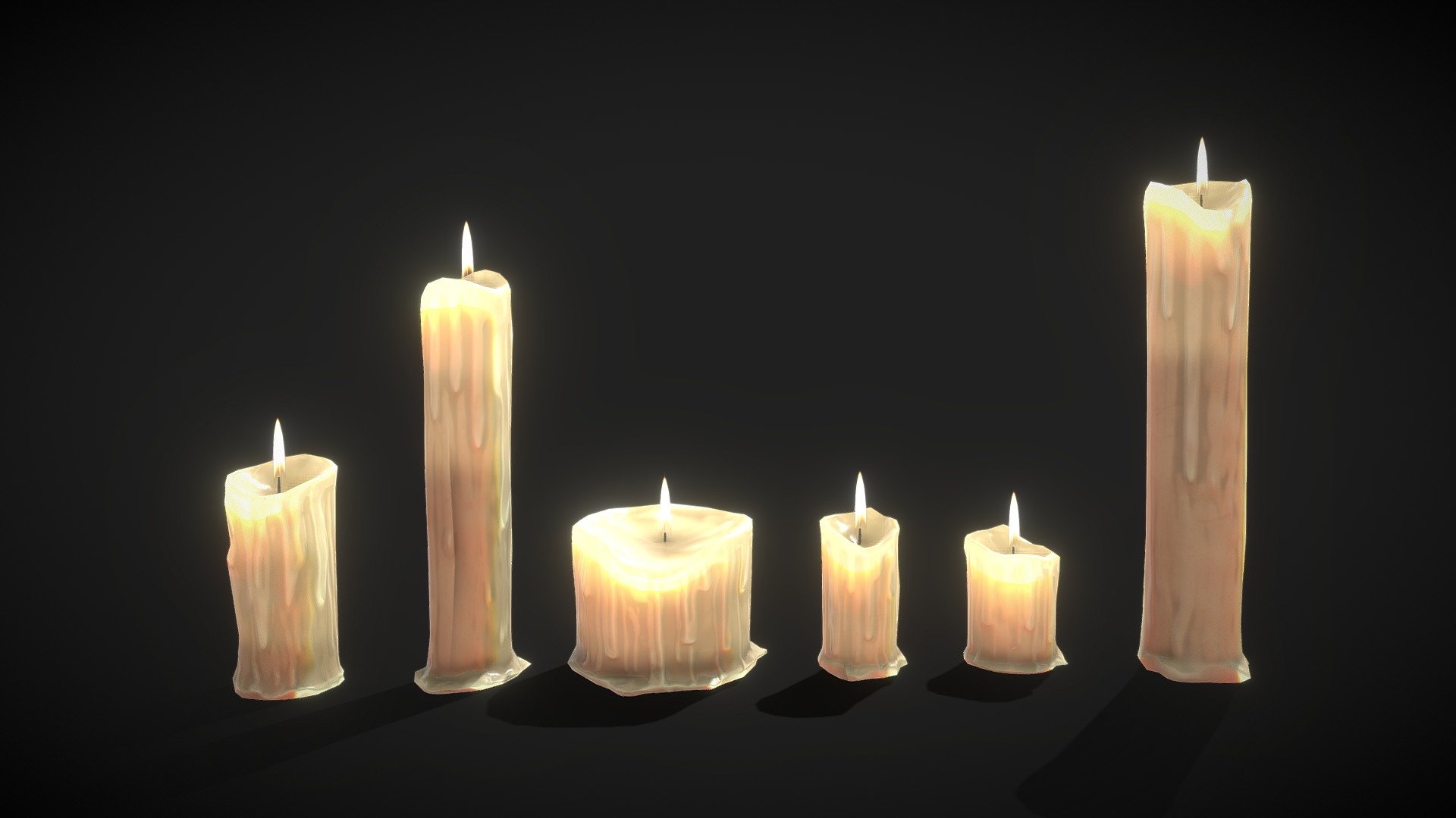 Candles 3D models - Sketchfab