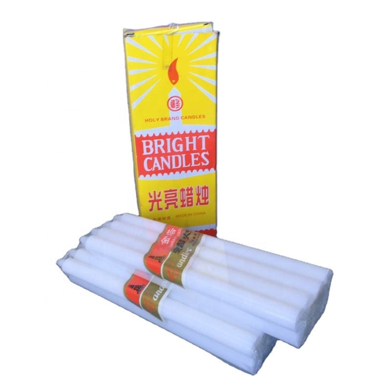 Factory Direct: Affordable 18g White Wax <a href='/candle/'>Candle</a>s - Ideal for Africa Market - 8x65 Pack