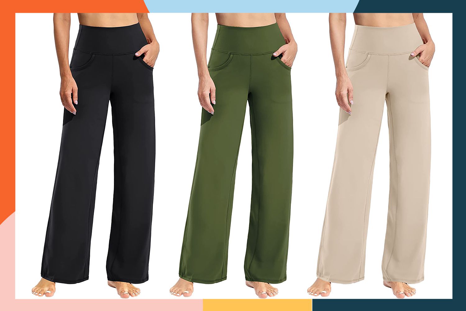 <a href='/flare/'>Flare</a> Pants, Wide Leg Bell Bottom Trousers, Colorful Printed High Waist Yoga Pants, Boho Festival Beach Gypsy Funky by HuggingBearr