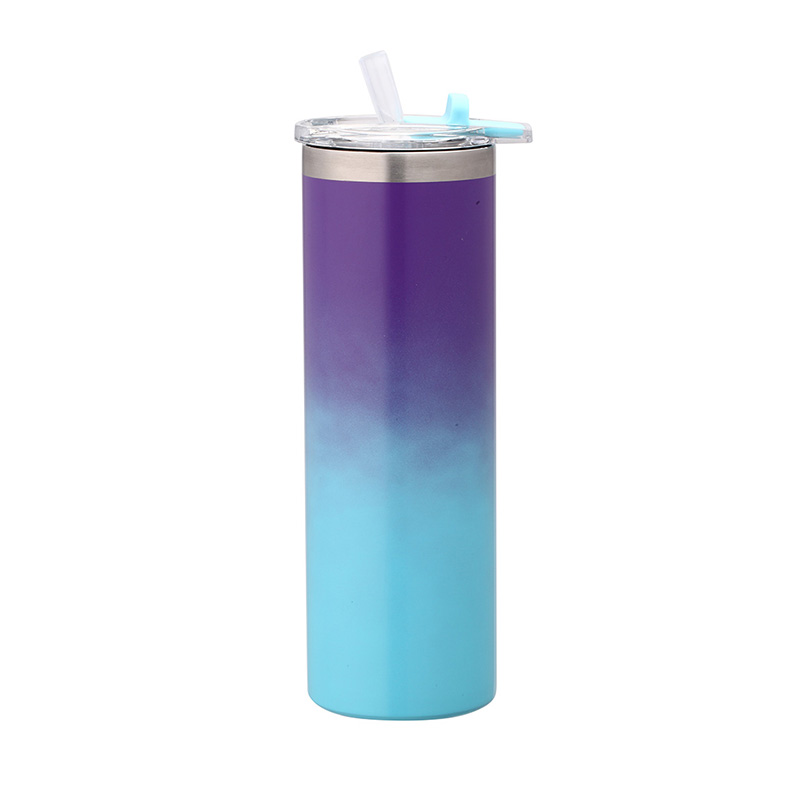 Factory Direct: Gradient Color 530ml Double Layer <a href='/stainless-steel-mug/'>Stainless Steel Mug</a> - With Lid