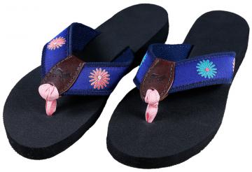 Santa Monica Flip Flop with flower Keychain  Sand 'n Surf