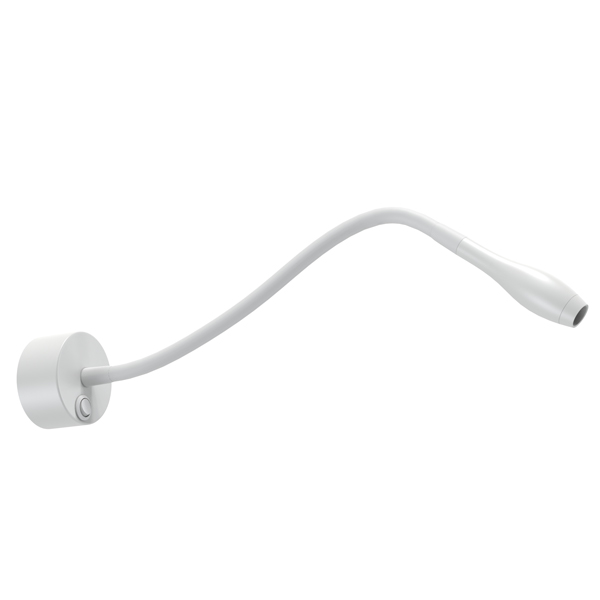 Indoor modern hotel bedroom white led wall light gooseneck sconce flexible arm bedside reading wall lamp