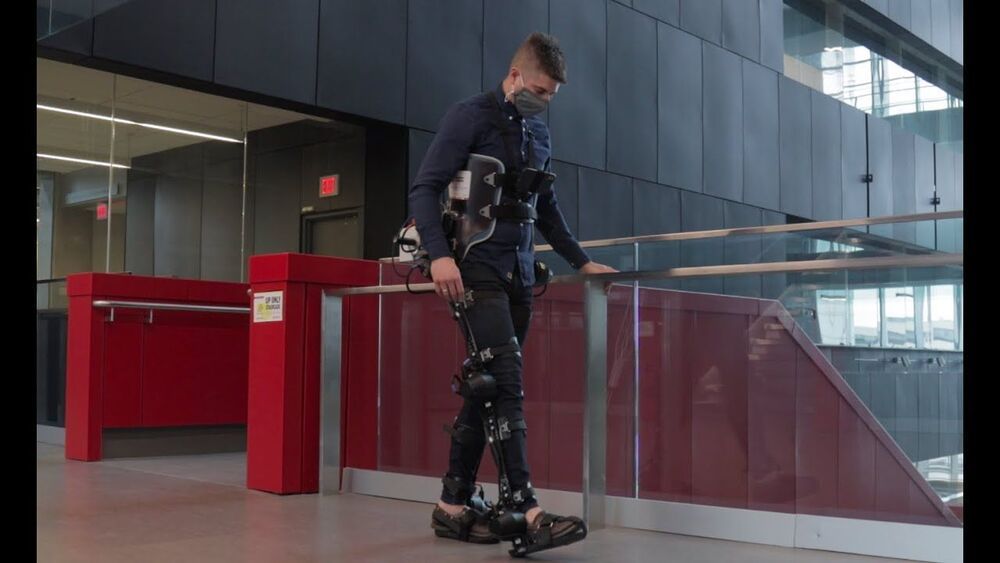 Exoskeleton with eyes and AI  scientists are developing special robotic legs for disabled people