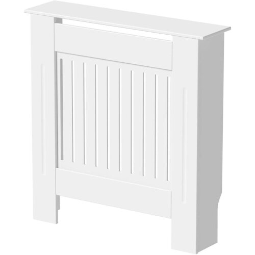 vidaXL Radiator Cover Heating Cabinet White MDF Cupboard Shelf Multi S  iDaStock